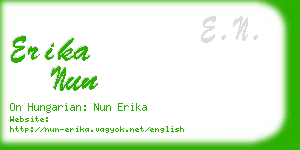 erika nun business card